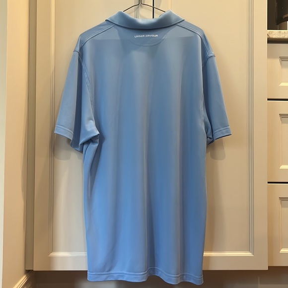 Men’s Under Armour Loose Fit Polo, EUC, Heat gear, Size L, Carolina Blue - Picture 2 of 5